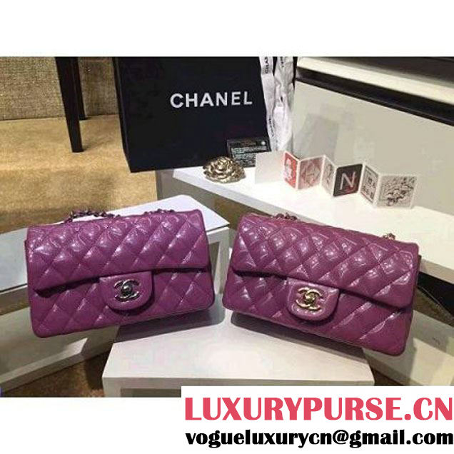 Chanel Pearl Rosy Patent Leather Small Classic Flap Bag(Silver Hardware) (MC-6022314 )