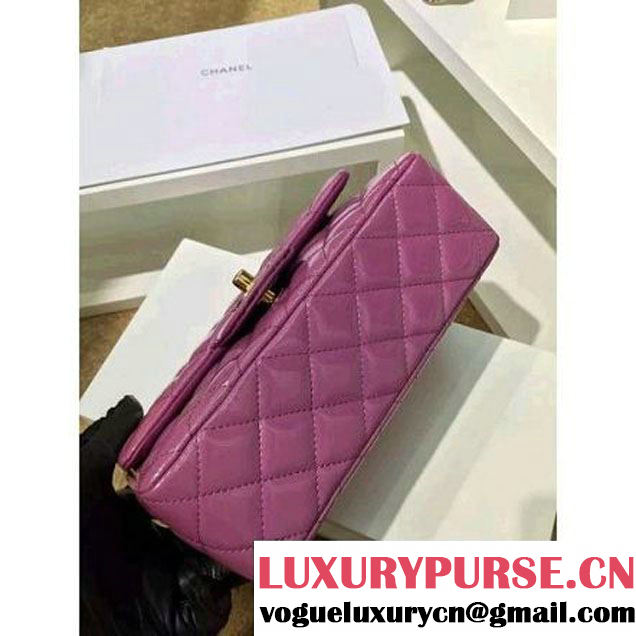 Chanel Pearl Rosy Patent Leather Small Classic Flap Bag(Gold Hardware) (MC-6022315 )
