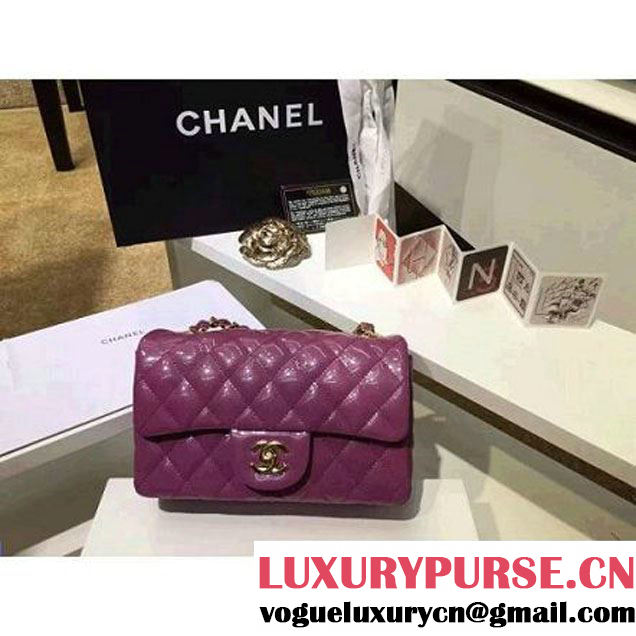 Chanel Pearl Rosy Patent Leather Small Classic Flap Bag(Gold Hardware) (MC-6022315 )