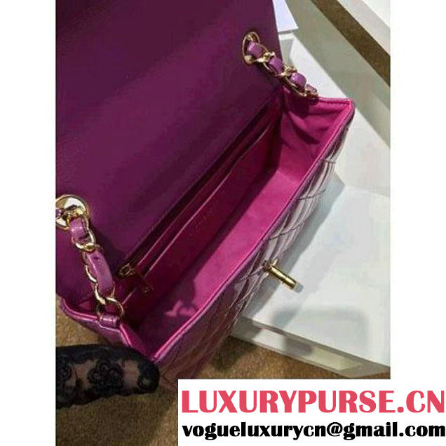 Chanel Pearl Rosy Patent Leather Small Classic Flap Bag(Gold Hardware) (MC-6022315 )