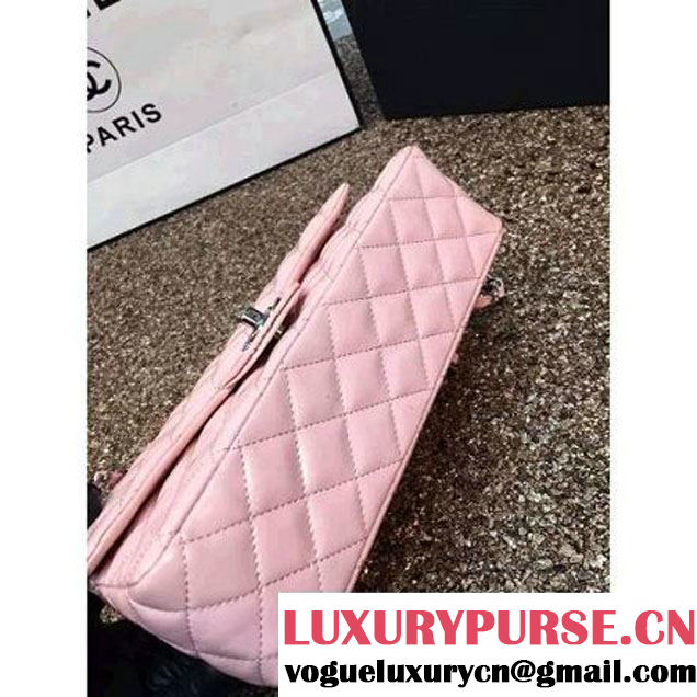 Chanel Pink Patent Leather Medium Classic Flap Bag(Silver Hardware) (MC-6022316 )