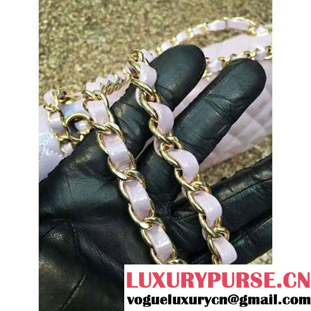 Chanel Pearl Lavender Patent Leather Medium Classic Flap Bag(Gold Hardware) (MC-6022318 )