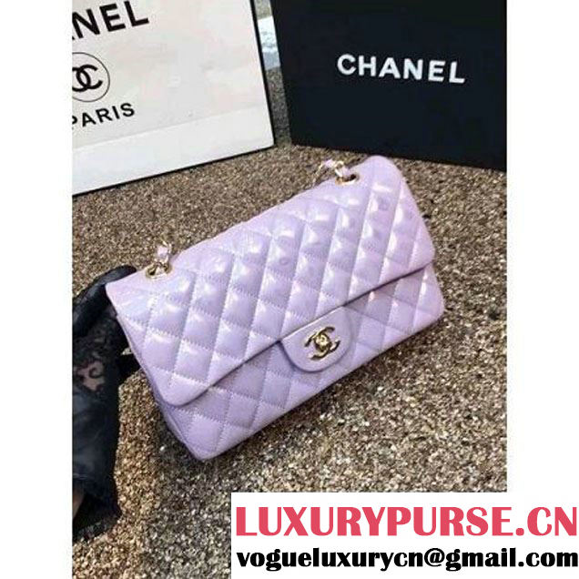 Chanel Pearl Lavender Patent Leather Medium Classic Flap Bag(Gold Hardware) (MC-6022318 )