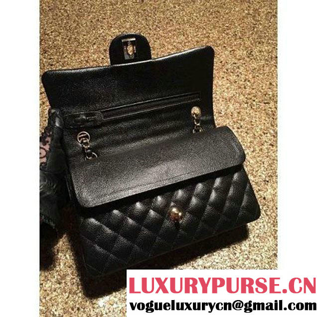 Chanel Medium 1112 Caviar Classic Double Flap Bag in Black(GHW) (MC-6030831 )