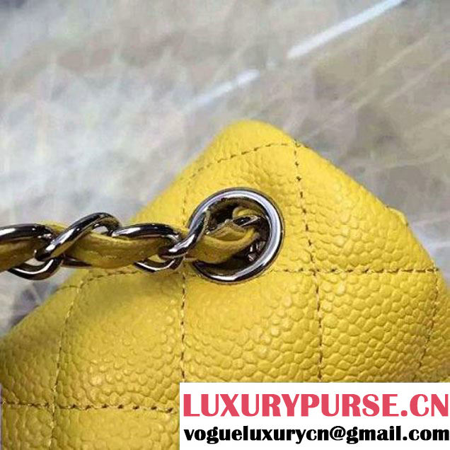 Chanel Mini Classic Flap Bag In Yellow Caviar Calfskin (2A057-6042211 )