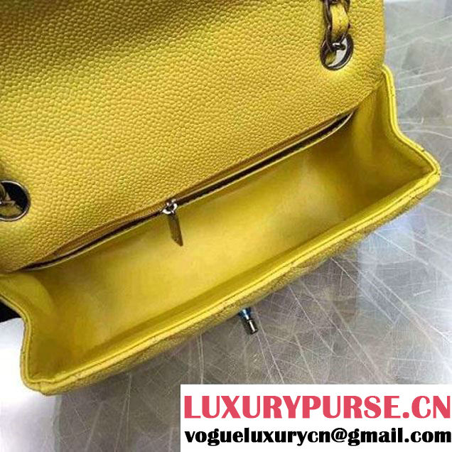 Chanel Small Classic Flap Bag In Yellow Caviar Calfskin (2A057-6042212 )