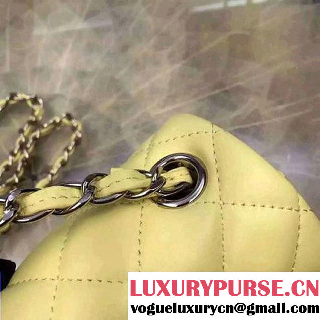 Chanel Mini Classic Flap Bag In Yellow Smooth Calfskin (2A057-6042213 )