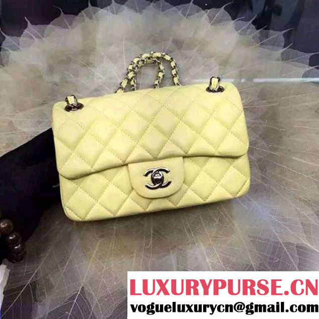 Chanel Small Classic Flap Bag In Yellow Smooth Calfskin (2A057-6042214 )