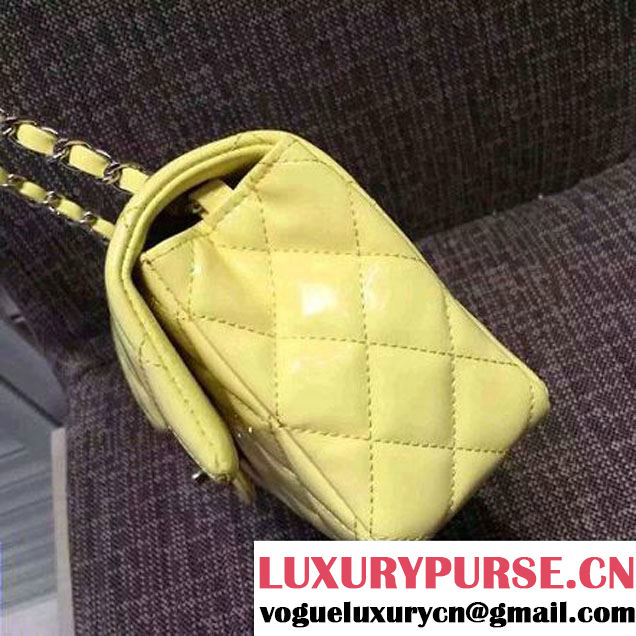 Chanel Small Classic Flap Bag In Yellow Patent Calfskin (FTH-6042215 )