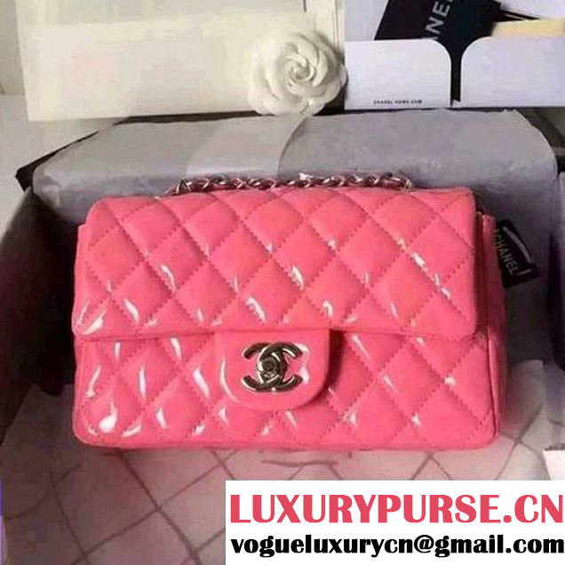 Chanel Small Classic Flap Bag In Rosy Patent Calfskin (FTH-6042216 )