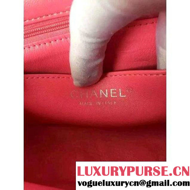 Chanel Small Classic Flap Bag In Rosy Patent Calfskin (FTH-6042216 )