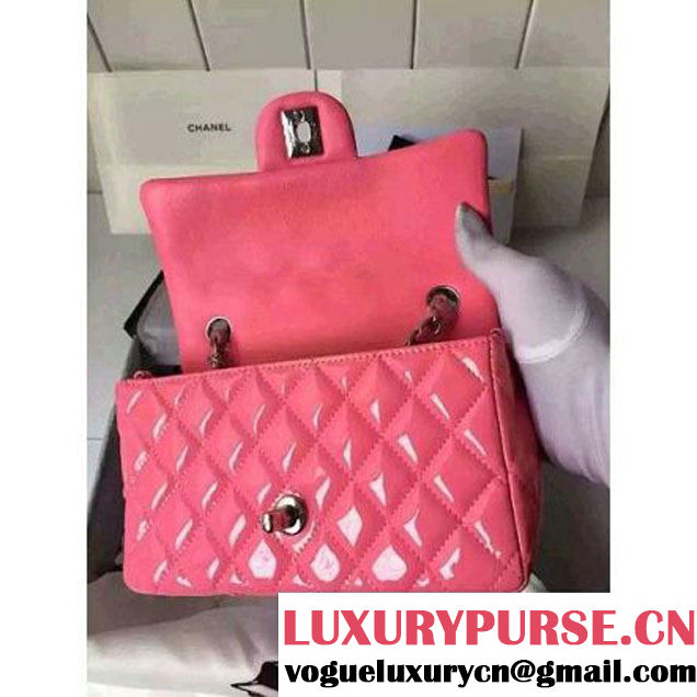 Chanel Small Classic Flap Bag In Rosy Patent Calfskin (FTH-6042216 )