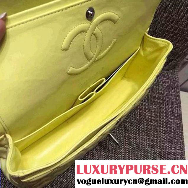 Chanel Medium Classic Flap Bag In Yellow Patent Calfskin (FTH-6042217 )