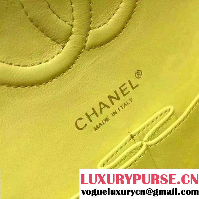 Chanel Medium Classic Flap Bag In Yellow Patent Calfskin (FTH-6042217 )