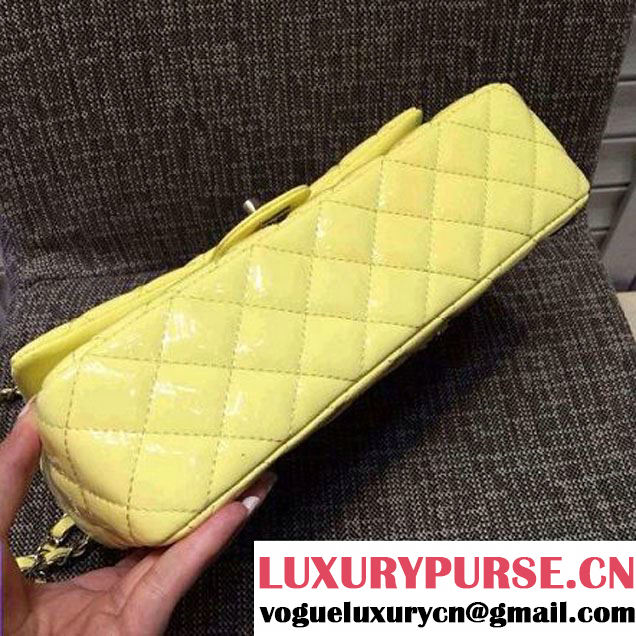 Chanel Medium Classic Flap Bag In Yellow Patent Calfskin (FTH-6042217 )