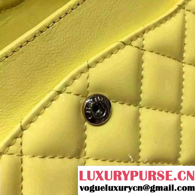 Chanel Medium Classic Flap Bag In Yellow Patent Calfskin (FTH-6042217 )
