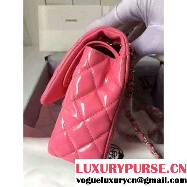 Chanel Medium Classic Flap Bag In Rosy Patent Calfskin (FTH-6042218 )