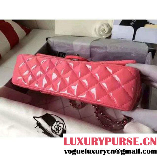 Chanel Medium Classic Flap Bag In Rosy Patent Calfskin (FTH-6042218 )