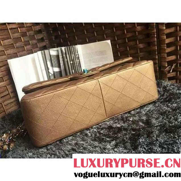 Chanel Jumbo Classic Double Flap Bag In Iridescent Calfskin Bronze (1A086-6051004 )