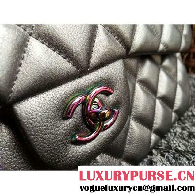 Chanel Jumbo Classic Double Flap Bag In Iridescent Calfskin Grey (1A086-6051005 )