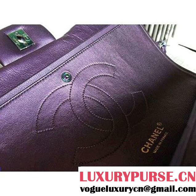 Chanel Jumbo Classic Double Flap Bag In Iridescent Calfskin Purple (1A086-6051006 )