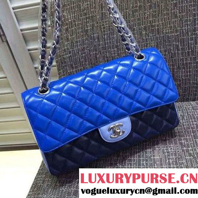 Chanel Medium Lambskin Muticolor Classic Flap Bag Blue/Navy (FTH-6052502 )