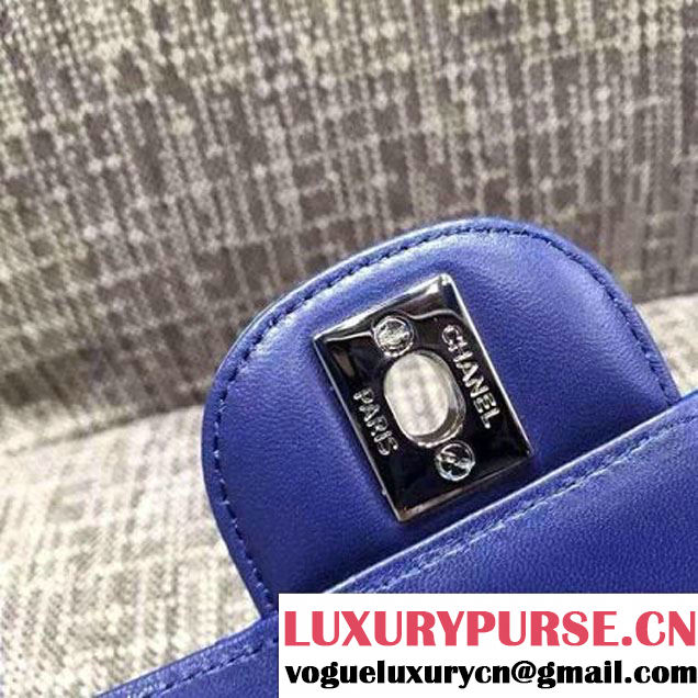 Chanel Medium Lambskin Muticolor Classic Flap Bag Blue/Navy (FTH-6052502 )