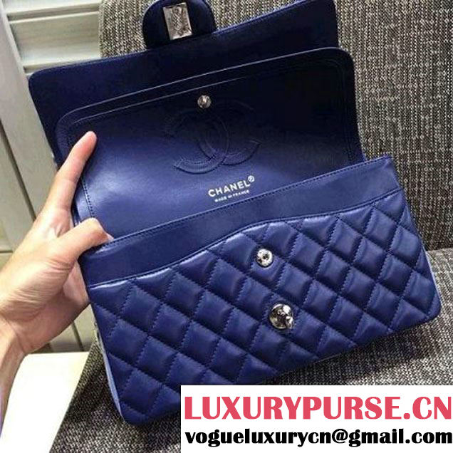 Chanel Medium Lambskin Muticolor Classic Flap Bag Blue/Navy (FTH-6052502 )