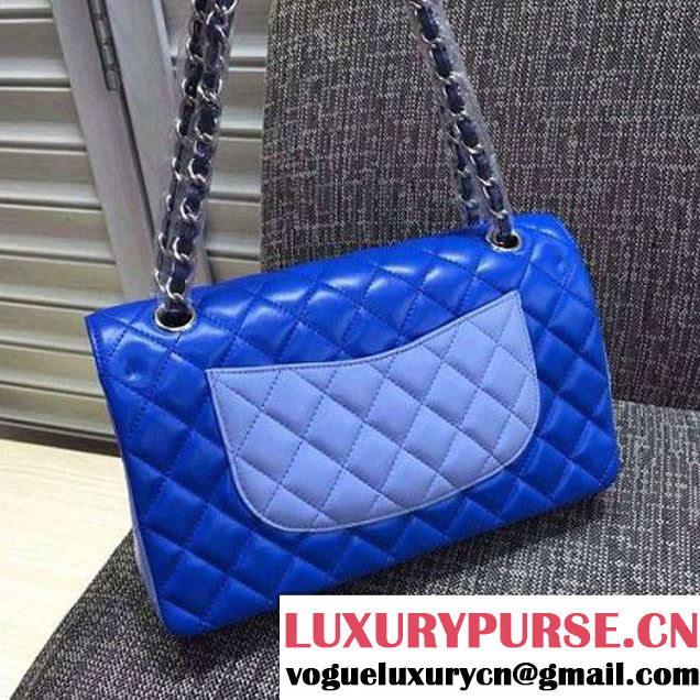 Chanel Medium Lambskin Muticolor Classic Flap Bag Blue/Navy (FTH-6052502 )