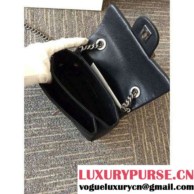 Chanel Caviar Calfskin Nano Classic Flap Bag Black 2016 (1A001-6060819 )