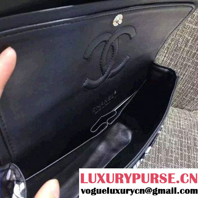 Chanel Airline Printed Classic Flap Medium Bag Black 2016 (KN-6062403 )