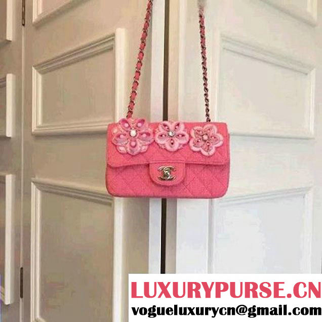 Chanel Tweed Flower Small Classic Flap Bag 2016 (KN-6070601 )
