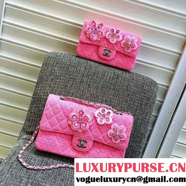 Chanel Tweed Flower Small Classic Flap Bag 2016 (KN-6070601 )