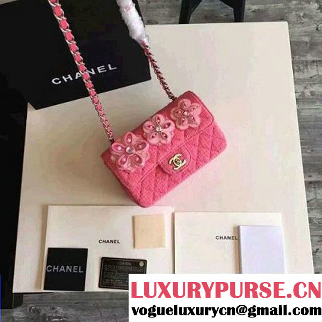 Chanel Tweed Flower Small Classic Flap Bag 2016 (KN-6070601 )