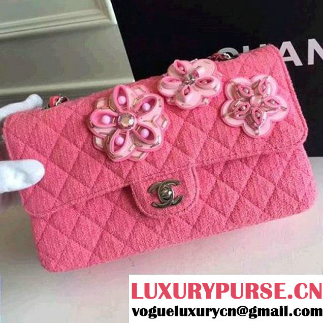 Chanel Tweed Flower Medium Classic Flap Bag 2016 (KN-6070602 )