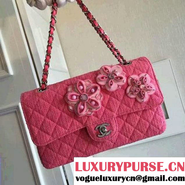 Chanel Tweed Flower Medium Classic Flap Bag 2016 (KN-6070602 )
