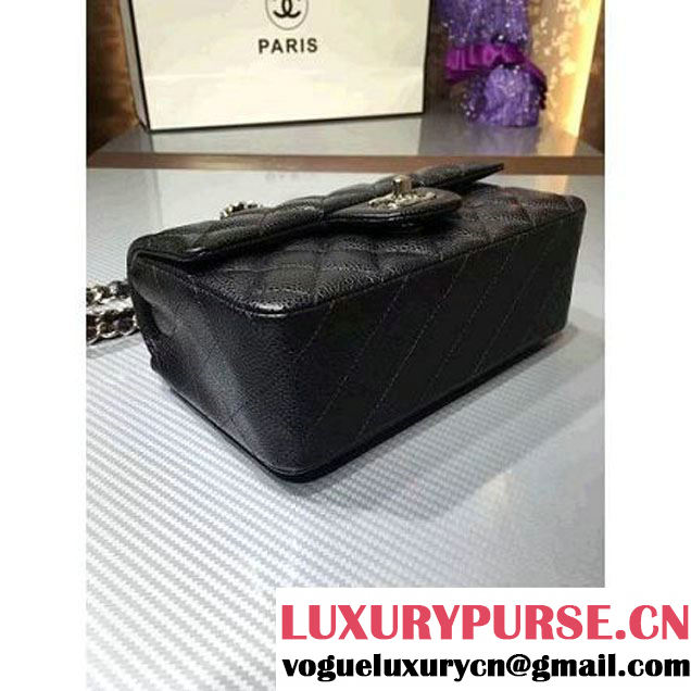 Chanel 1116 Mini Rectangular Caviar Calfskin Classic Flap Bag Black (MC-6082901 )
