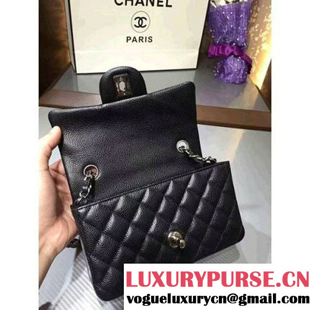 Chanel 1116 Mini Rectangular Caviar Calfskin Classic Flap Bag Black (MC-6082901 )