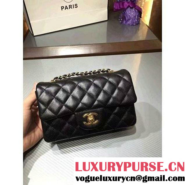 Chanel 1116 Mini Rectangular Caviar Calfskin Classic Flap Bag Black (MC-6082901 )
