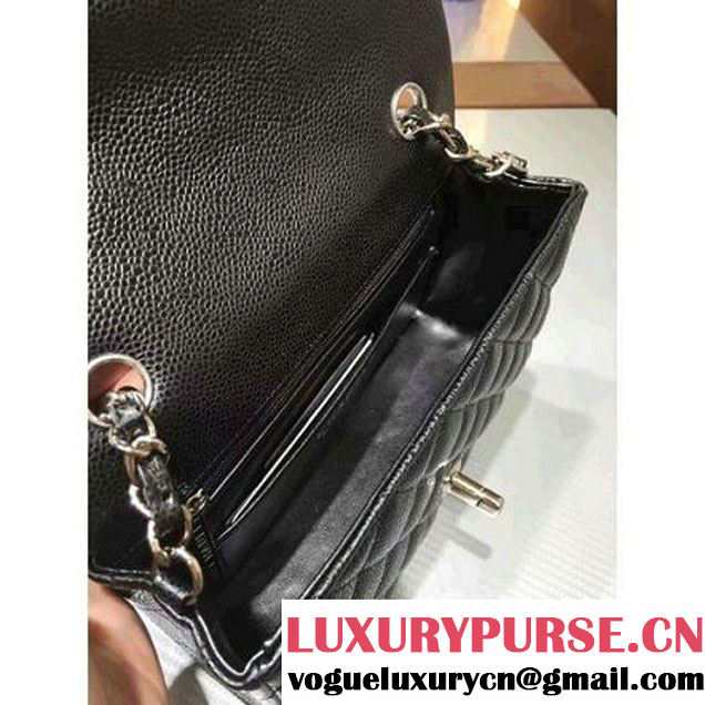 Chanel 1116 Mini Rectangular Caviar Calfskin Classic Flap Bag Black (MC-6082901 )