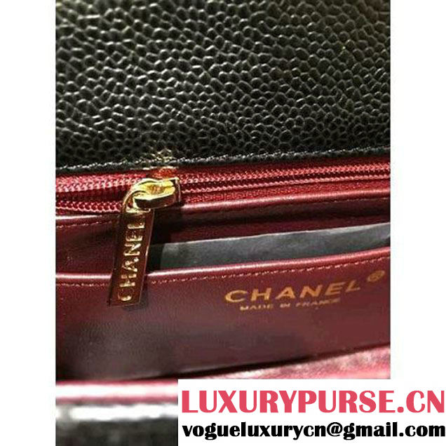 Chanel 1116 Mini Rectangular Caviar Calfskin Classic Flap Bag Black (MC-6082901 )