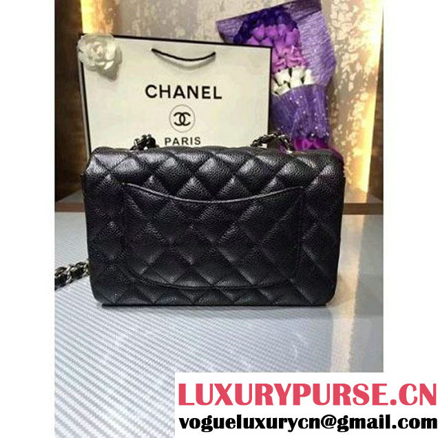 Chanel 1116 Mini Rectangular Caviar Calfskin Classic Flap Bag Black (MC-6082901 )