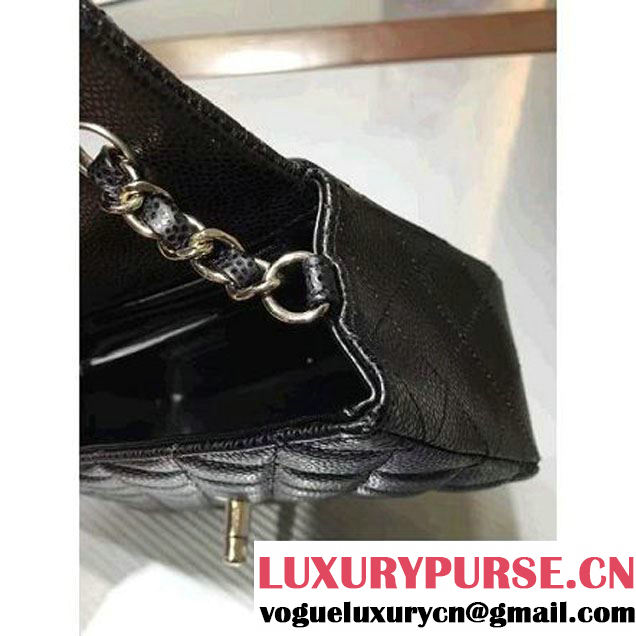 Chanel 1116 Mini Rectangular Caviar Calfskin Classic Flap Bag Black (MC-6082901 )