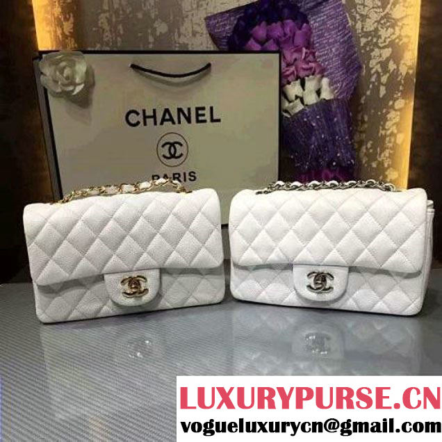 Chanel 1116 Mini Rectangular Caviar Calfskin Classic Flap Bag White (MC-6082903 )