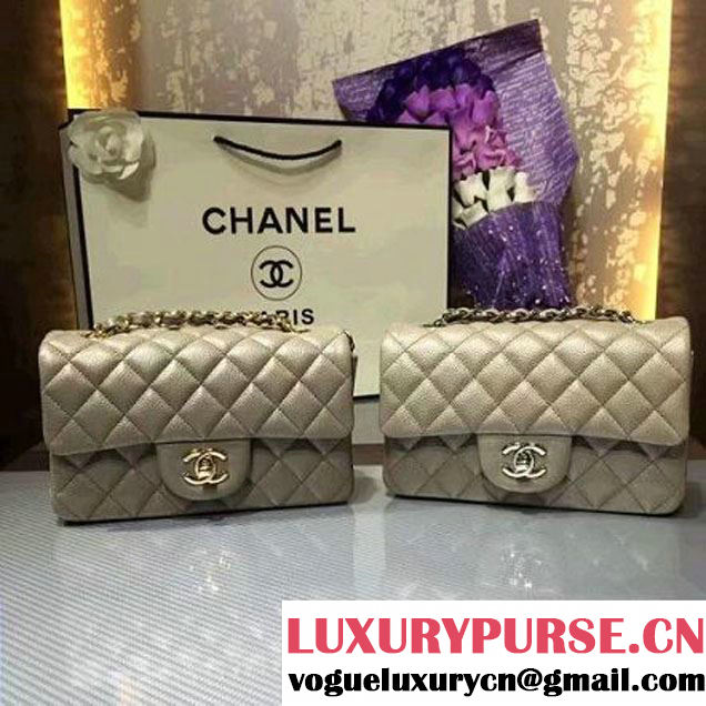 Chanel 1116 Mini Rectangular Caviar Calfskin Classic Flap Bag Gray (MC-6082904 )