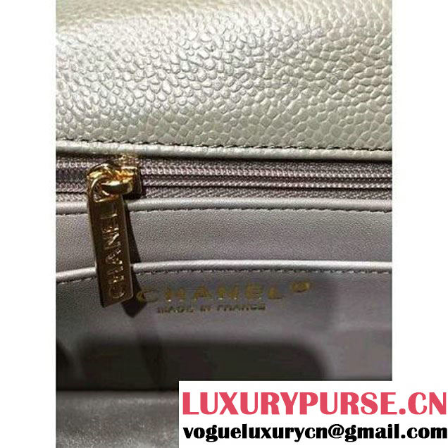 Chanel 1116 Mini Rectangular Caviar Calfskin Classic Flap Bag Gray (MC-6082904 )