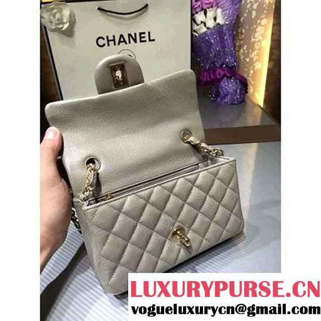 Chanel 1116 Mini Rectangular Caviar Calfskin Classic Flap Bag Gray (MC-6082904 )