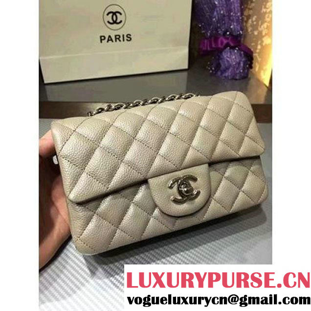 Chanel 1116 Mini Rectangular Caviar Calfskin Classic Flap Bag Gray (MC-6082904 )