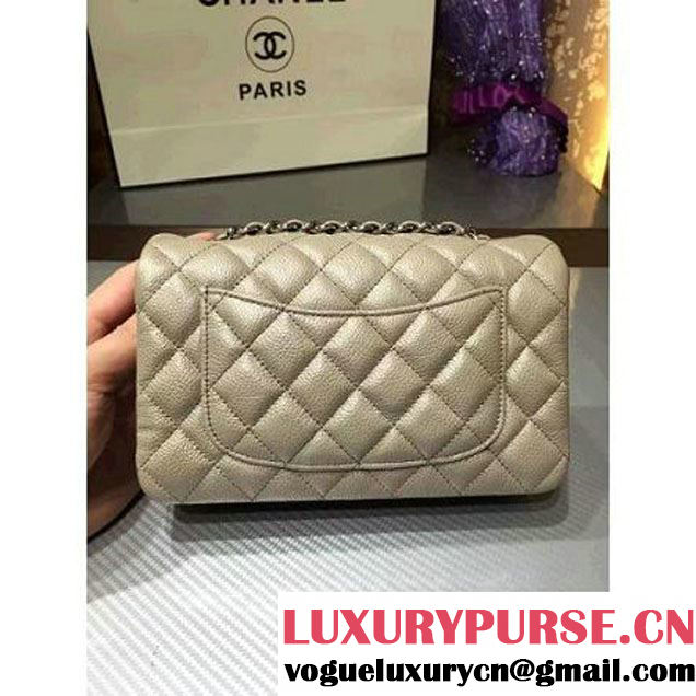 Chanel 1116 Mini Rectangular Caviar Calfskin Classic Flap Bag Gray (MC-6082904 )