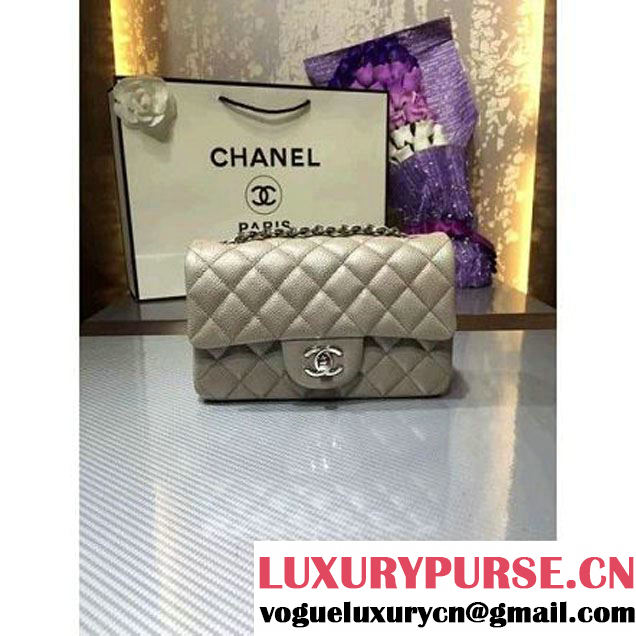 Chanel 1116 Mini Rectangular Caviar Calfskin Classic Flap Bag Gray (MC-6082904 )